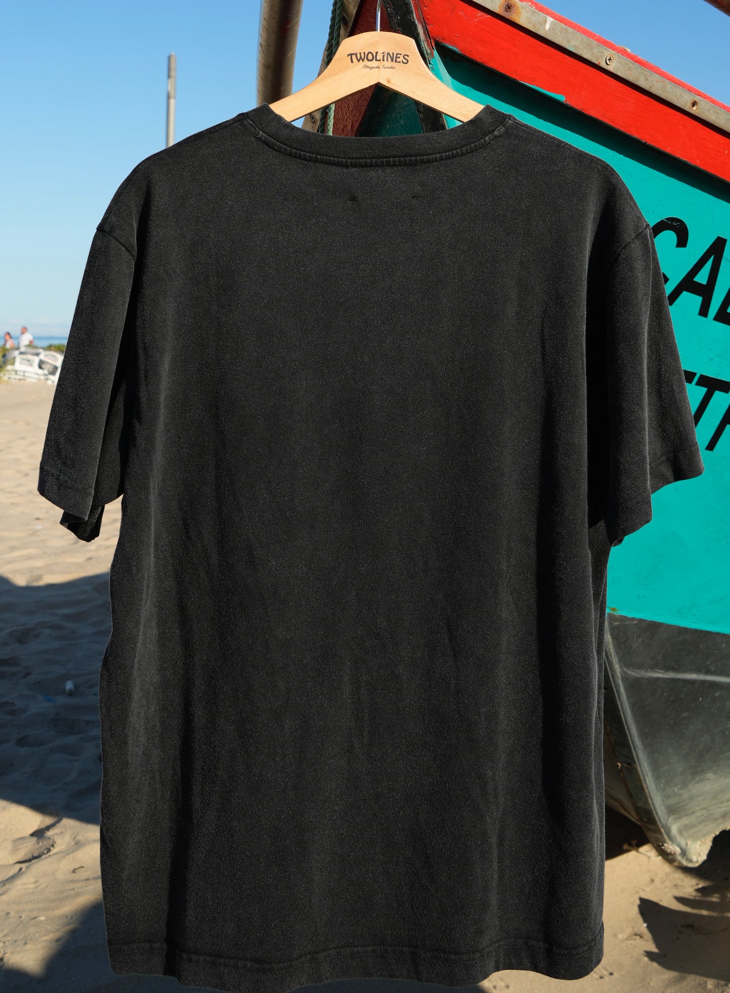 T-Shirt Twolines - caparica  black