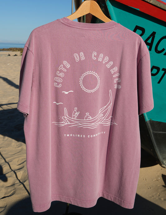 T-Shirt Twolines - costa da caparica   / purple