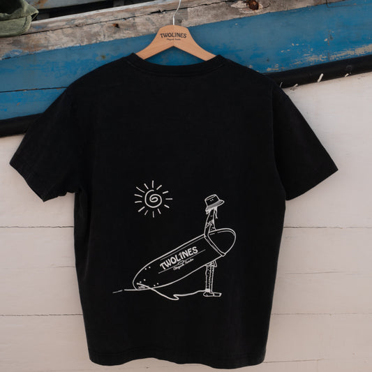 T-Shirt Twolines - Beginner frendly / black