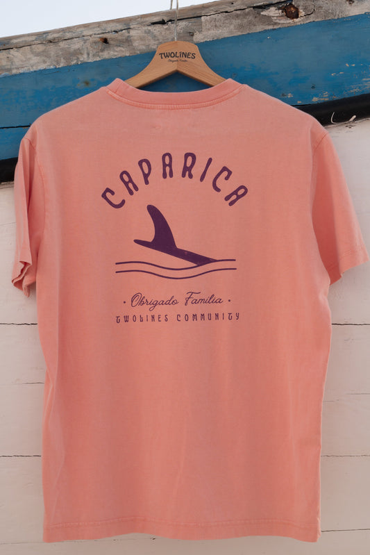 T-Shirt Twolines - caparica single fin / pink