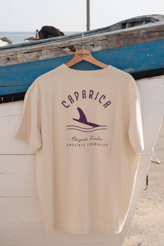T-Shirt Twolines - caparica single fin / sand