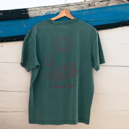 T-Shirt Twolines - Mermaid surfer green Amazonia