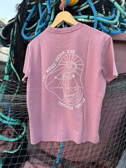 T-Shirt Twolines - SOUL SURF GIRLS  LAVANDA