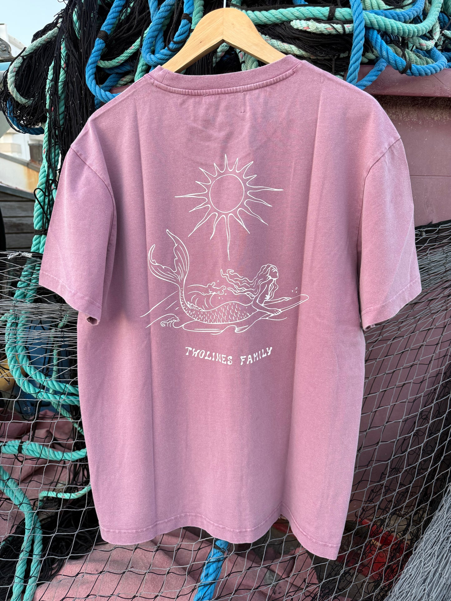 T-Shirt Twolines - Mermaid Surfer  Lavanda